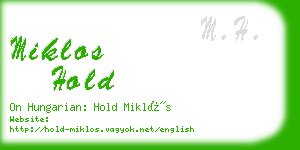 miklos hold business card